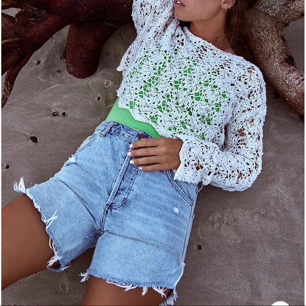 Free People Baggy Tomboy Jean Shorts